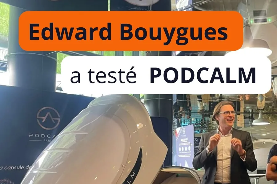 Edward Bouygues teste la capsule PODCALM aux Innodays